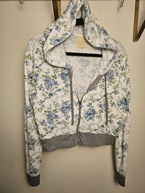 Chaser Floral Cropped Length Hoodie